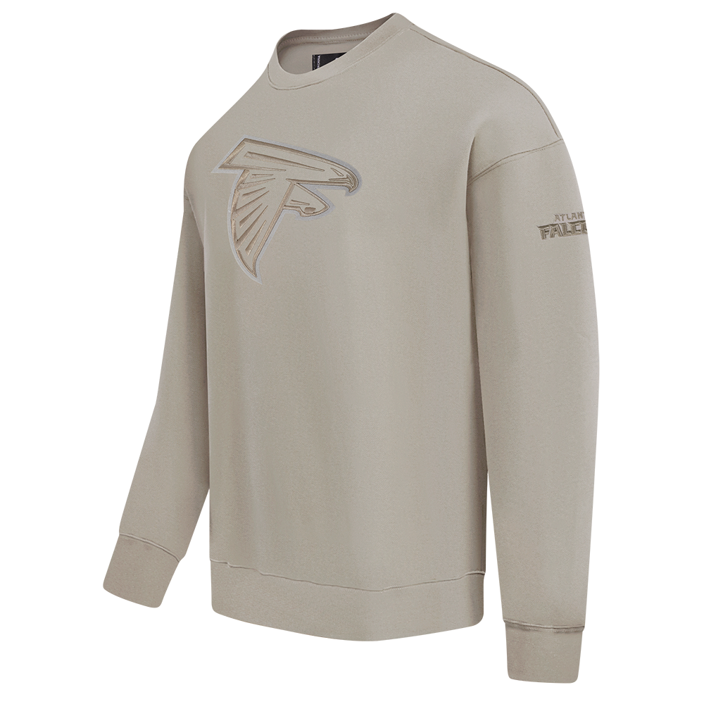 NFL ATLANTA FALCONS NEUTRAL CHANDAIL À COL ROND EN MOLLETON À ÉPAULES TOMBANTES POUR HOMME (TAUPE)