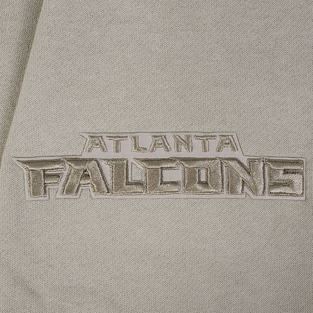 NFL ATLANTA FALCONS NEUTRAL CHANDAIL À COL ROND EN MOLLETON À ÉPAULES TOMBANTES POUR HOMME (TAUPE)