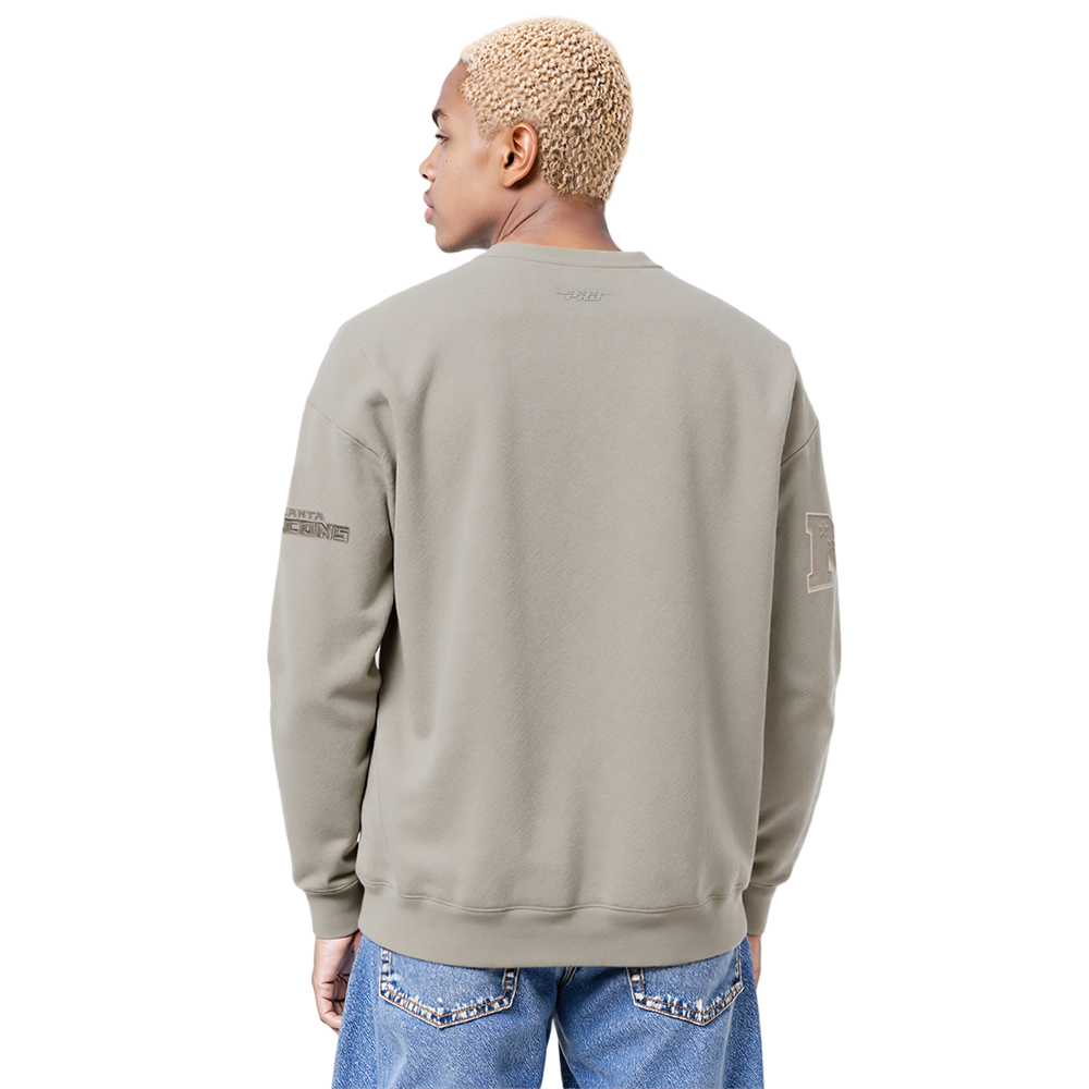 NFL ATLANTA FALCONS NEUTRAL MEN'S DROP SHOULDER FLC CREWNECK (TAUPE)