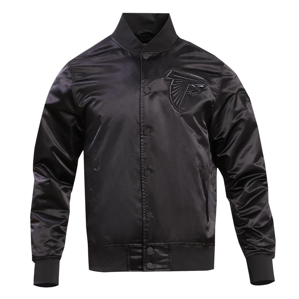 NFL ATLANTA FALCONS TRIPLE BLACK BLOUSON EN SATIN POUR HOMME (TRIPLE NOIR HOMME)
