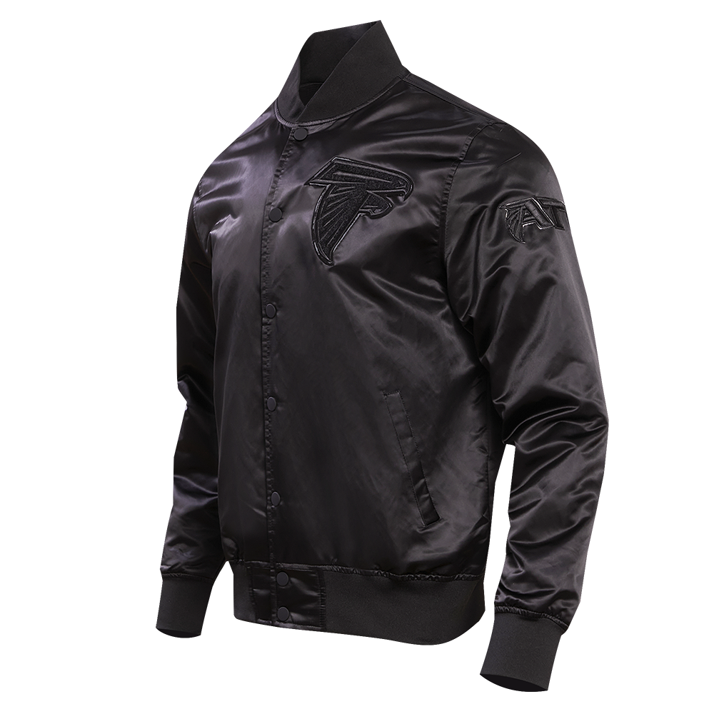 NFL ATLANTA FALCONS TRIPLE BLACK BLOUSON EN SATIN POUR HOMME (TRIPLE NOIR HOMME)