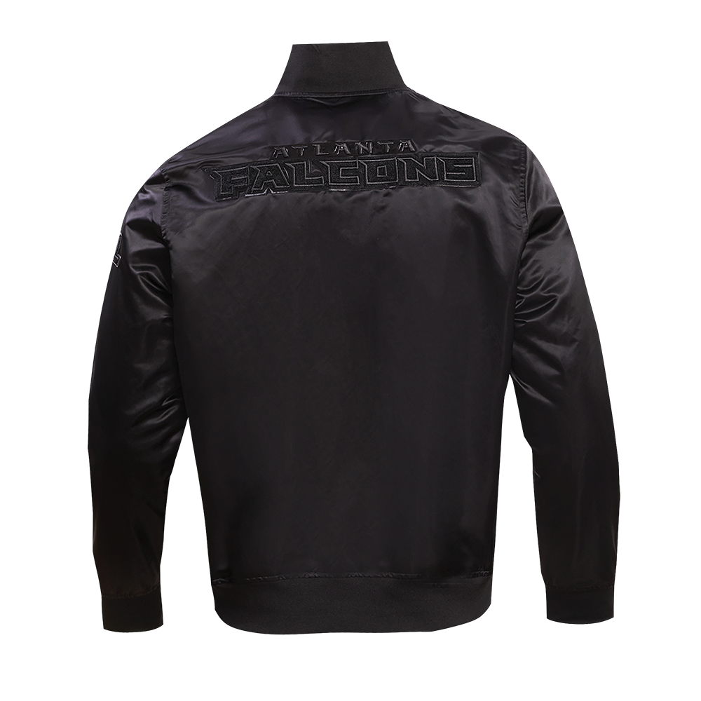 NFL ATLANTA FALCONS TRIPLE BLACK BLOUSON EN SATIN POUR HOMME (TRIPLE NOIR HOMME)