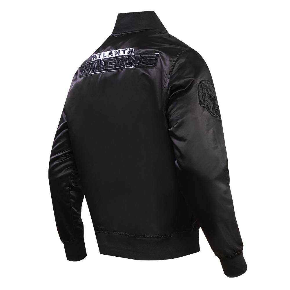 NFL ATLANTA FALCONS TRIPLE BLACK BLOUSON EN SATIN POUR HOMME (TRIPLE NOIR HOMME)
