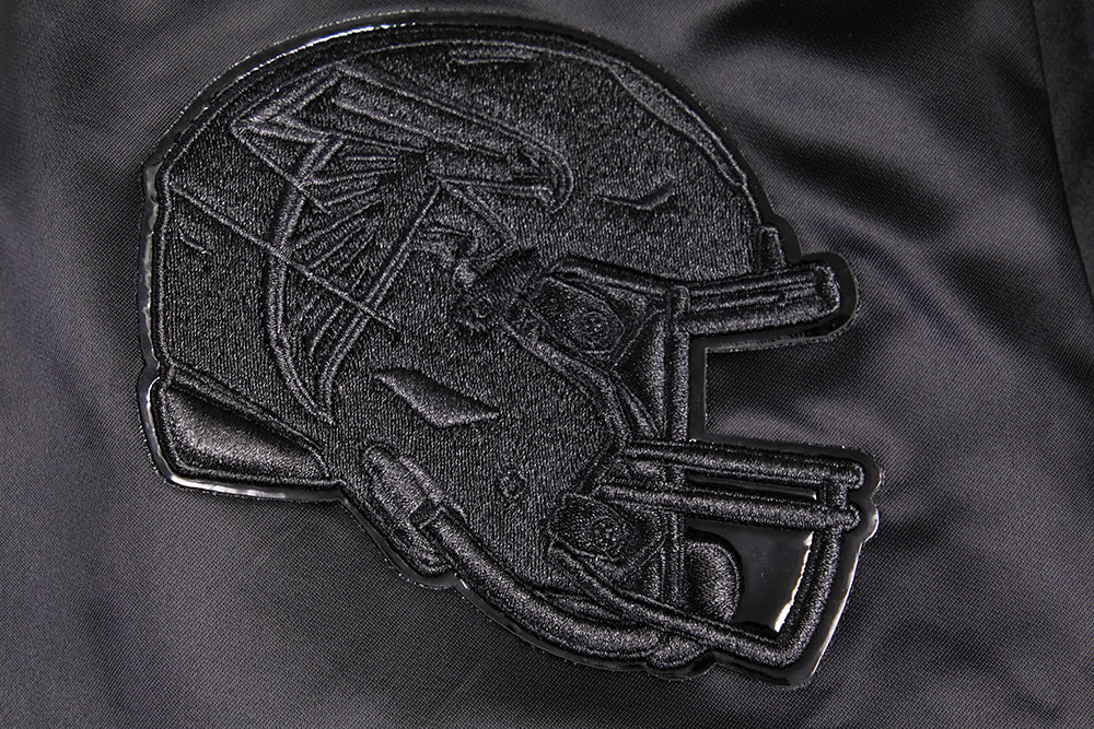 NFL ATLANTA FALCONS TRIPLE BLACK BLOUSON EN SATIN POUR HOMME (TRIPLE NOIR HOMME)
