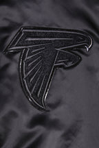 NFL ATLANTA FALCONS TRIPLE BLACK BLOUSON EN SATIN POUR HOMME (TRIPLE NOIR HOMME)