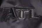 NFL ATLANTA FALCONS TRIPLE BLACK BLOUSON EN SATIN POUR HOMME (TRIPLE NOIR HOMME)