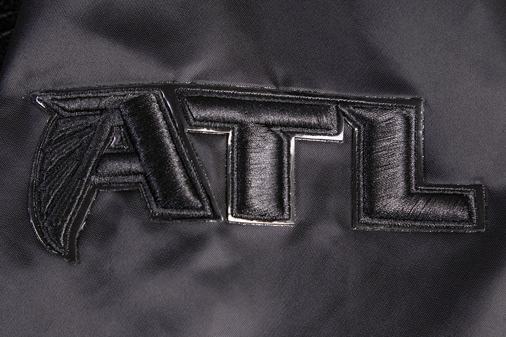 NFL ATLANTA FALCONS TRIPLE BLACK BLOUSON EN SATIN POUR HOMME (TRIPLE NOIR HOMME)
