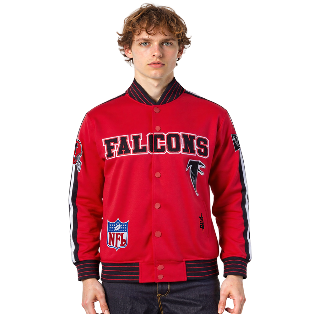 NFL ATLANTA FALCONS PRO GAME DAY RETRO JACKET (RED/BLACK/WHITE)