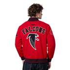 NFL ATLANTA FALCONS PRO GAME DAY RETRO JACKET (RED/BLACK/WHITE)