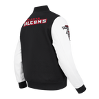 NFL ATLANTA FALCONS CLASSIC WOOL MEN'S VARSITY JACKET (BLACK/WHITE)