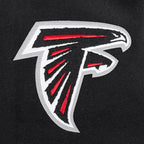 NFL ATLANTA FALCONS CLASSIC WOOL MEN'S VARSITY JACKET (BLACK/WHITE)