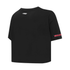 NFL ATLANTA FALCONS SCRIPT TAIL WOMEN'S SJ BOXY TEE (BLACK)