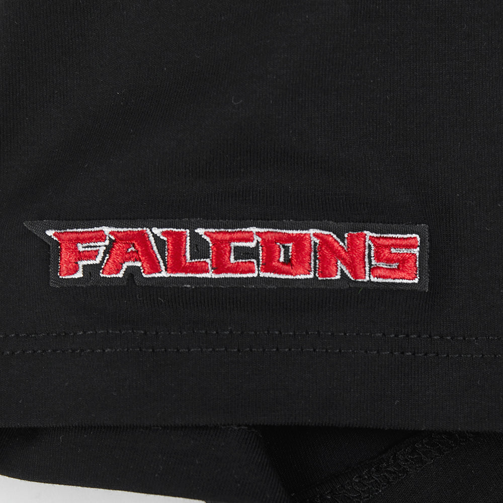 NFL ATLANTA FALCONS SCRIPT TAIL WOMEN'S SJ BOXY TEE (BLACK)