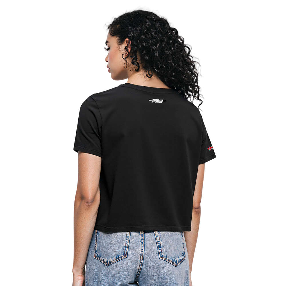 NFL ATLANTA FALCONS SCRIPT TAIL WOMEN'S SJ BOXY TEE (BLACK)