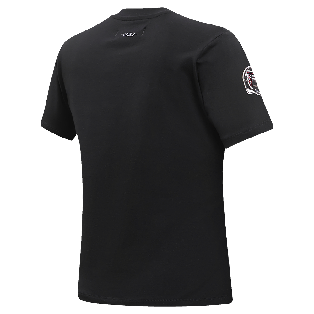 NFL ATLANTA FALCONS CLASSIC T-SHIRT AJUSTÉ EN JERSEY SIMPLE À MANCHES COURTES POUR FEMME (NOIR)