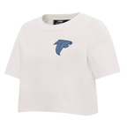 NFL ATLANTA FALCONS VARSITY BLUES T-SHIRT EN JERSEY SIMPLE À COUPE CARRÉE POUR FEMME (LIN)