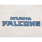 NFL ATLANTA FALCONS VARSITY BLUES T-SHIRT EN JERSEY SIMPLE À COUPE CARRÉE POUR FEMME (LIN)
