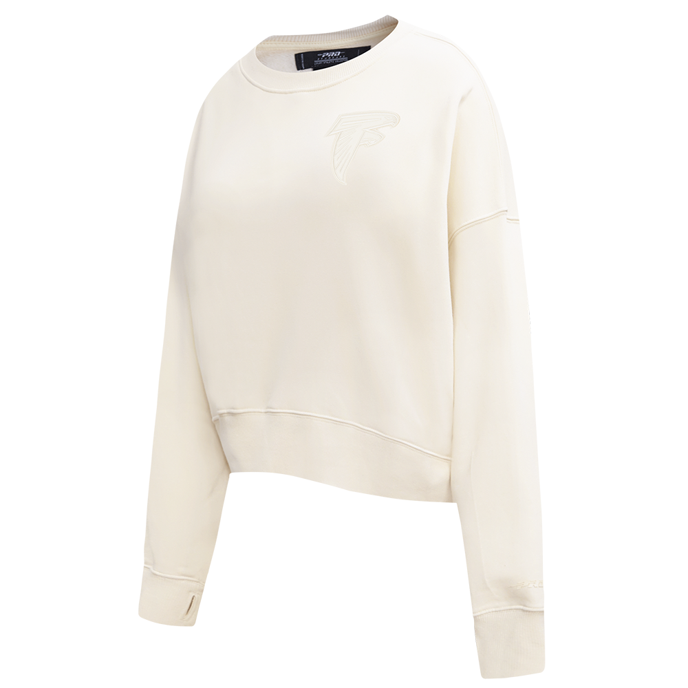 NFL ATLANTA FALCONS NEUTRAL WOMEN'S FLEECE CREWNECK (EGGSHELL)