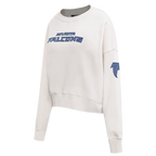 NFL ATLANTA FALCONS VARSITY BLUES CHANDAIL À COL ROND EN MOLLETON POUR FEMME (LIN)