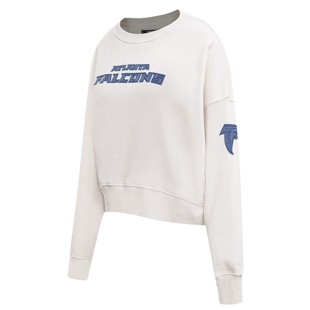NFL ATLANTA FALCONS VARSITY BLUES CHANDAIL À COL ROND EN MOLLETON POUR FEMME (LIN)