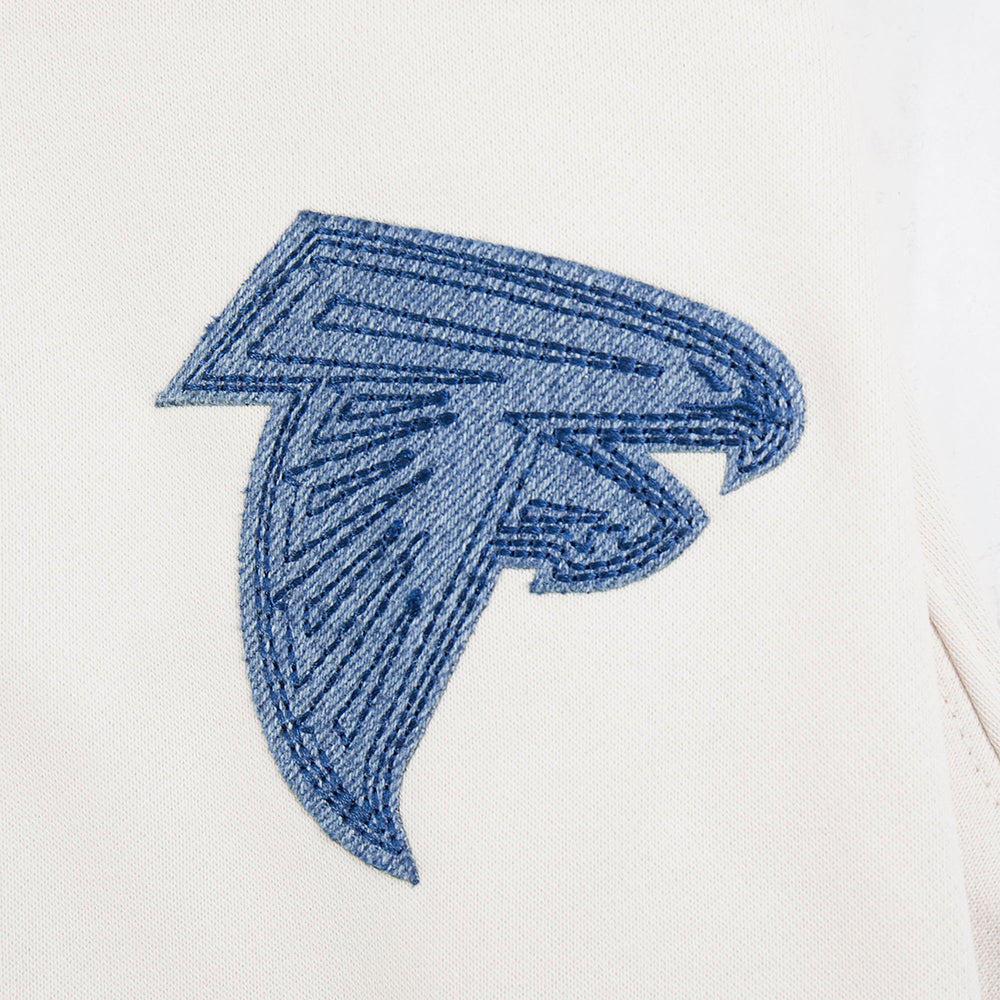 NFL ATLANTA FALCONS VARSITY BLUES CHANDAIL À COL ROND EN MOLLETON POUR FEMME (LIN)