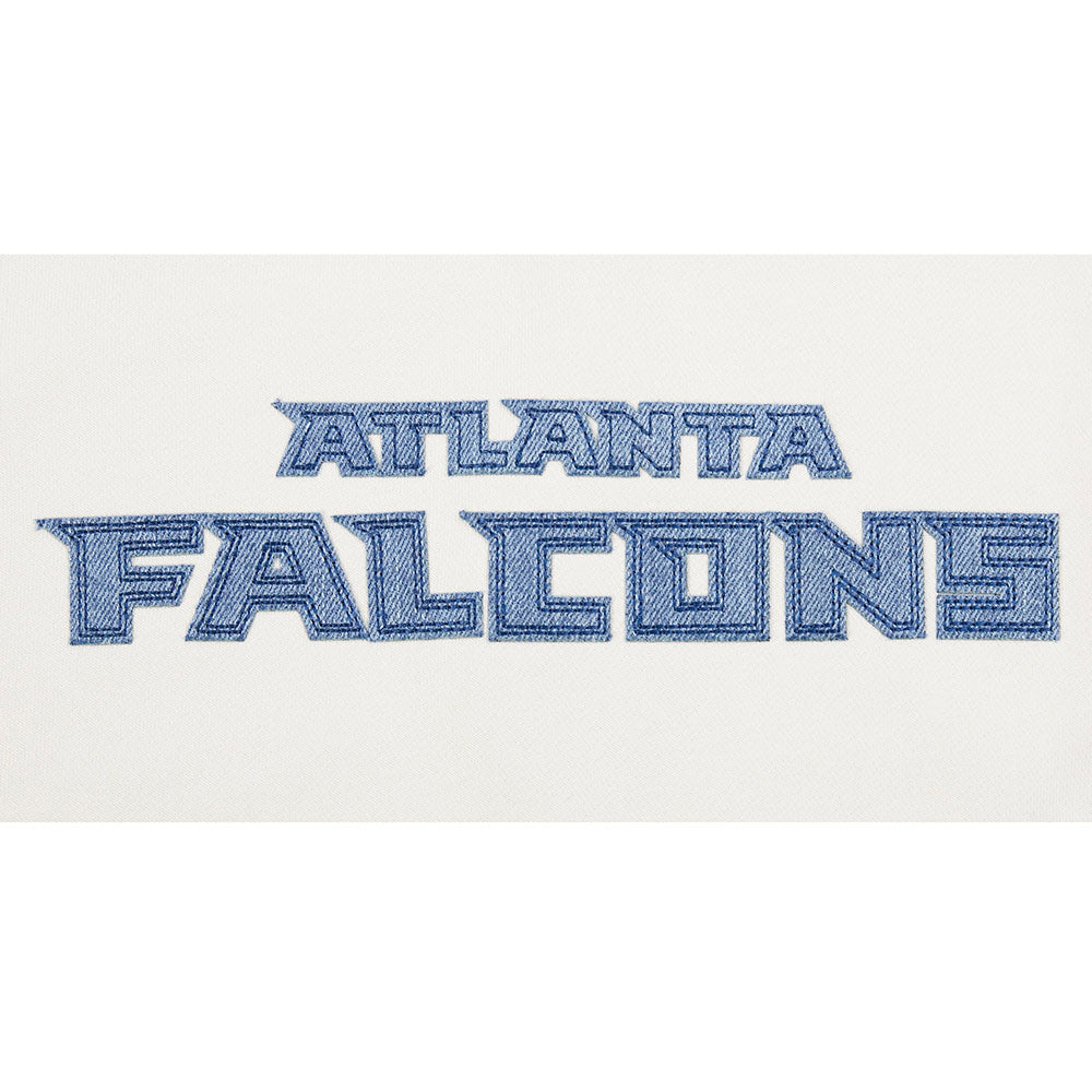 NFL ATLANTA FALCONS VARSITY BLUES CHANDAIL À COL ROND EN MOLLETON POUR FEMME (LIN)