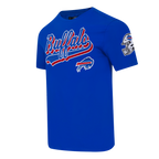 NFL BUFFALO BILLS SCRIPT TAIL T-SHIRT EN JERSEY SIMPLE POUR HOMME (BLEU ROYAL)