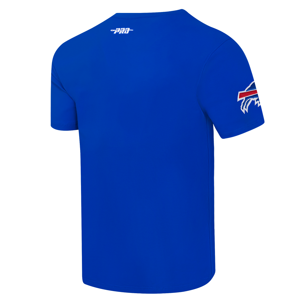 NFL BUFFALO BILLS SCRIPT TAIL T-SHIRT EN JERSEY SIMPLE POUR HOMME (BLEU ROYAL)