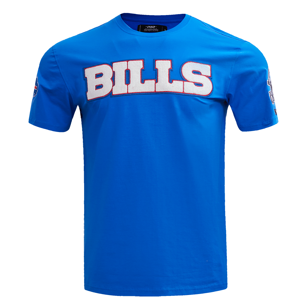 NFL BUFFALO BILLS CLASSIC CHENILLE T-SHIRT POUR HOMME (BLEU ROYAL)