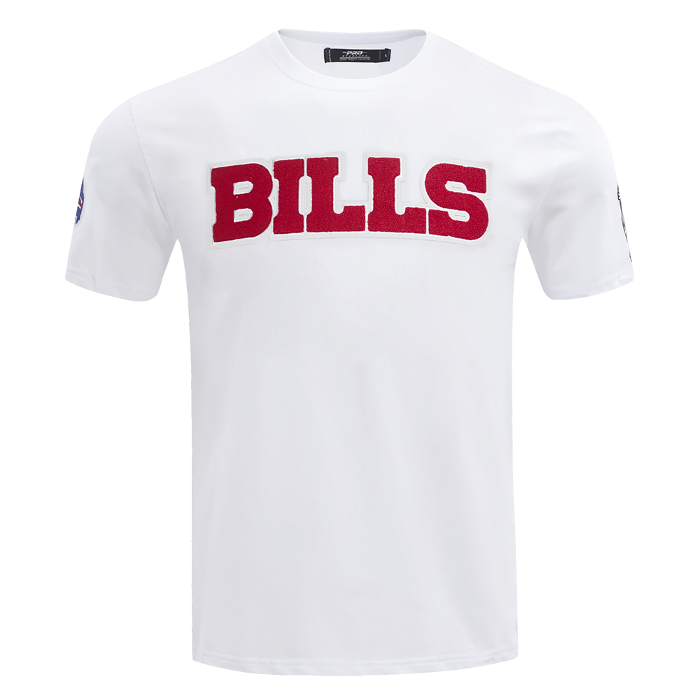 NFL BUFFALO BILLS CLASSIC CHENILLE T-SHIRT POUR HOMME (BLANC)