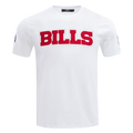 NFL BUFFALO BILLS CLASSIC CHENILLE T-SHIRT POUR HOMME (BLANC)