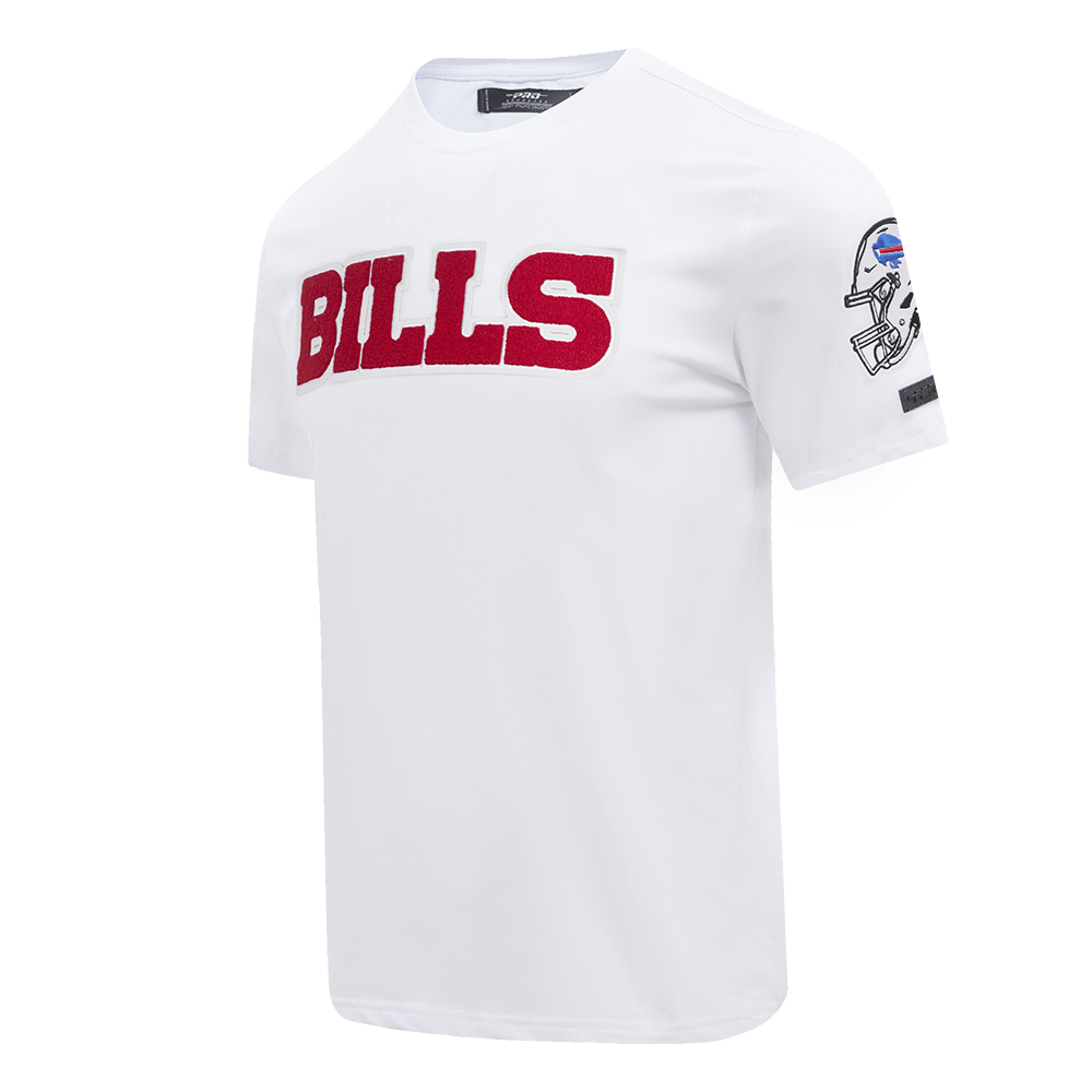 NFL BUFFALO BILLS CLASSIC CHENILLE T-SHIRT POUR HOMME (BLANC)