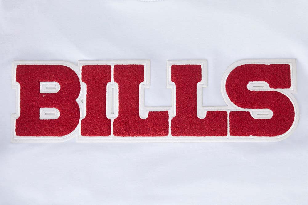 NFL BUFFALO BILLS CLASSIC CHENILLE T-SHIRT POUR HOMME (BLANC)