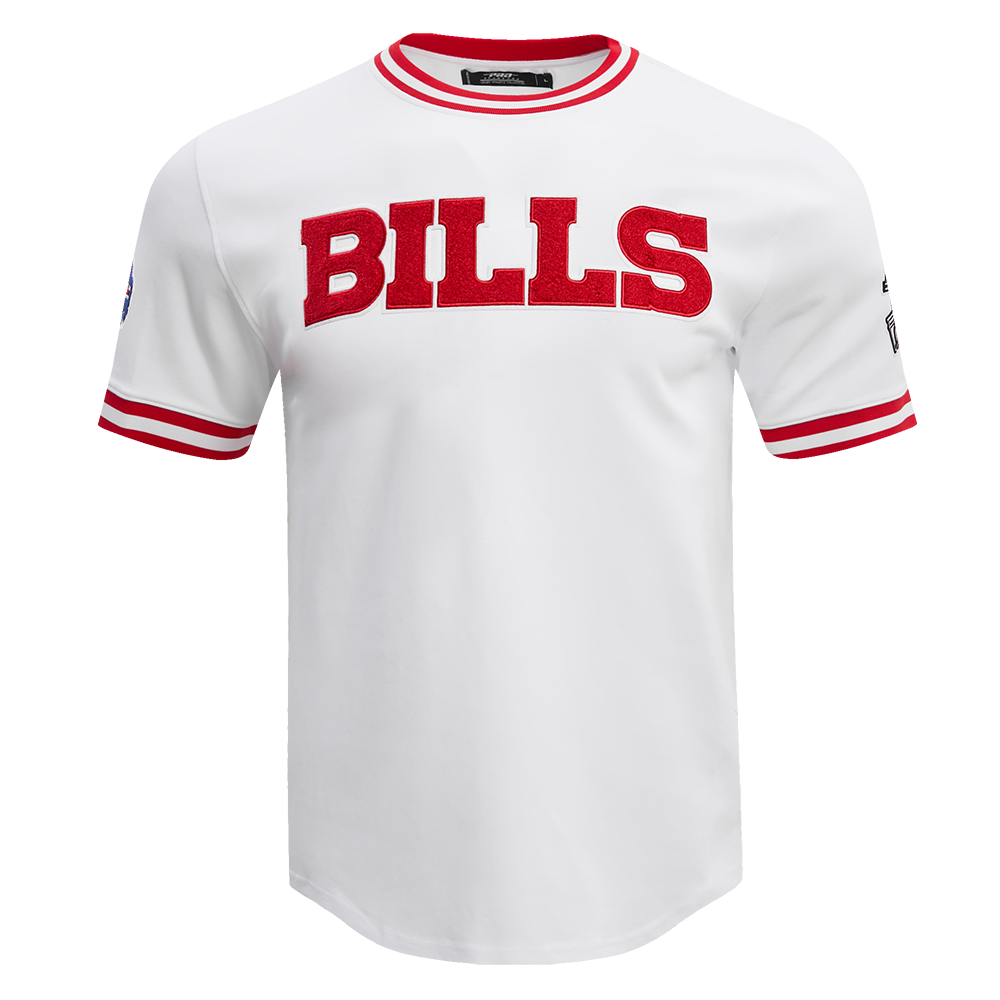 NFL BUFFALO BILLS CLASSIC CHENILLE T-SHIRT POUR HOMME (BLANC)