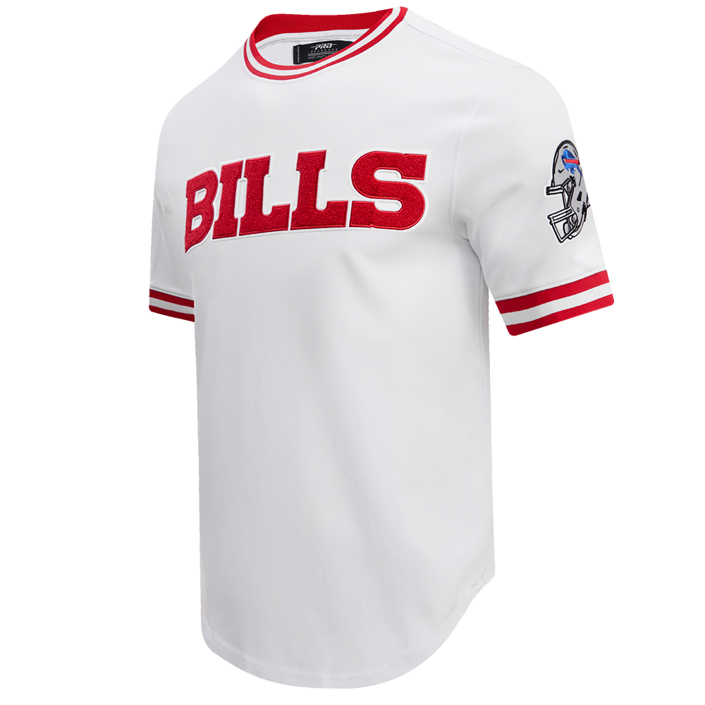 NFL BUFFALO BILLS CLASSIC CHENILLE T-SHIRT POUR HOMME (BLANC)