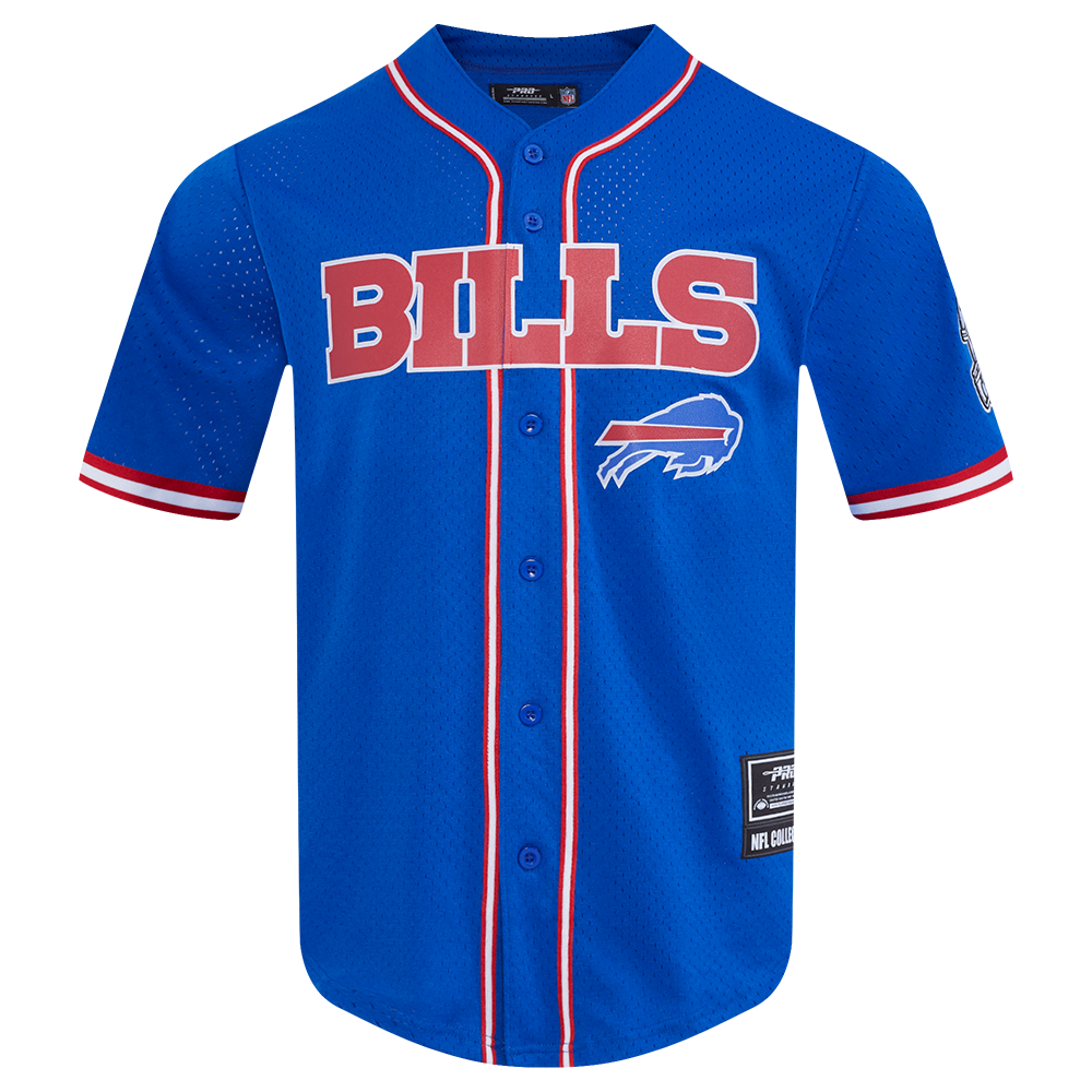 NFL BUFFALO BILLS MESH BUTTON UP SHIRT (ROYAL BLUE/RED)