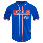 NFL BUFFALO BILLS MESH BUTTON UP SHIRT (ROYAL BLUE/RED)