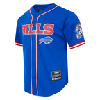 NFL BUFFALO BILLS MESH BUTTON UP SHIRT (ROYAL BLUE/RED)