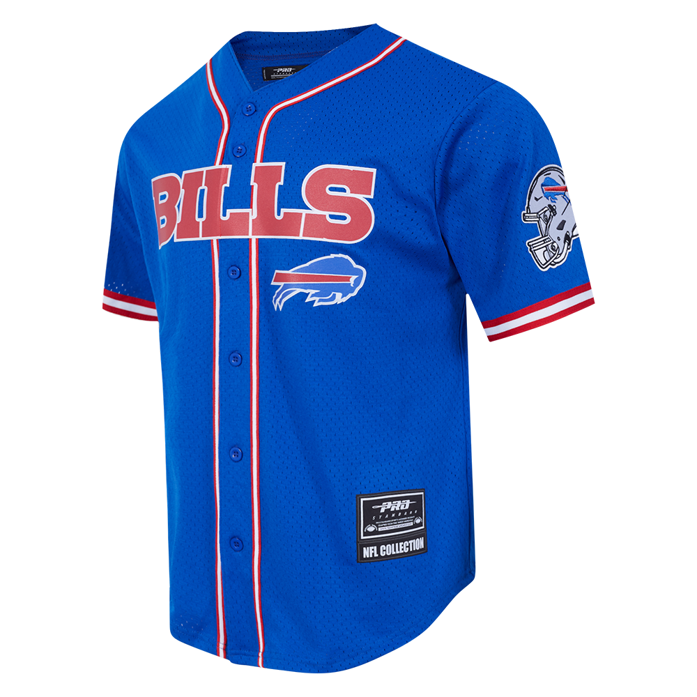 NFL BUFFALO BILLS MESH BUTTON UP SHIRT (ROYAL BLUE/RED)
