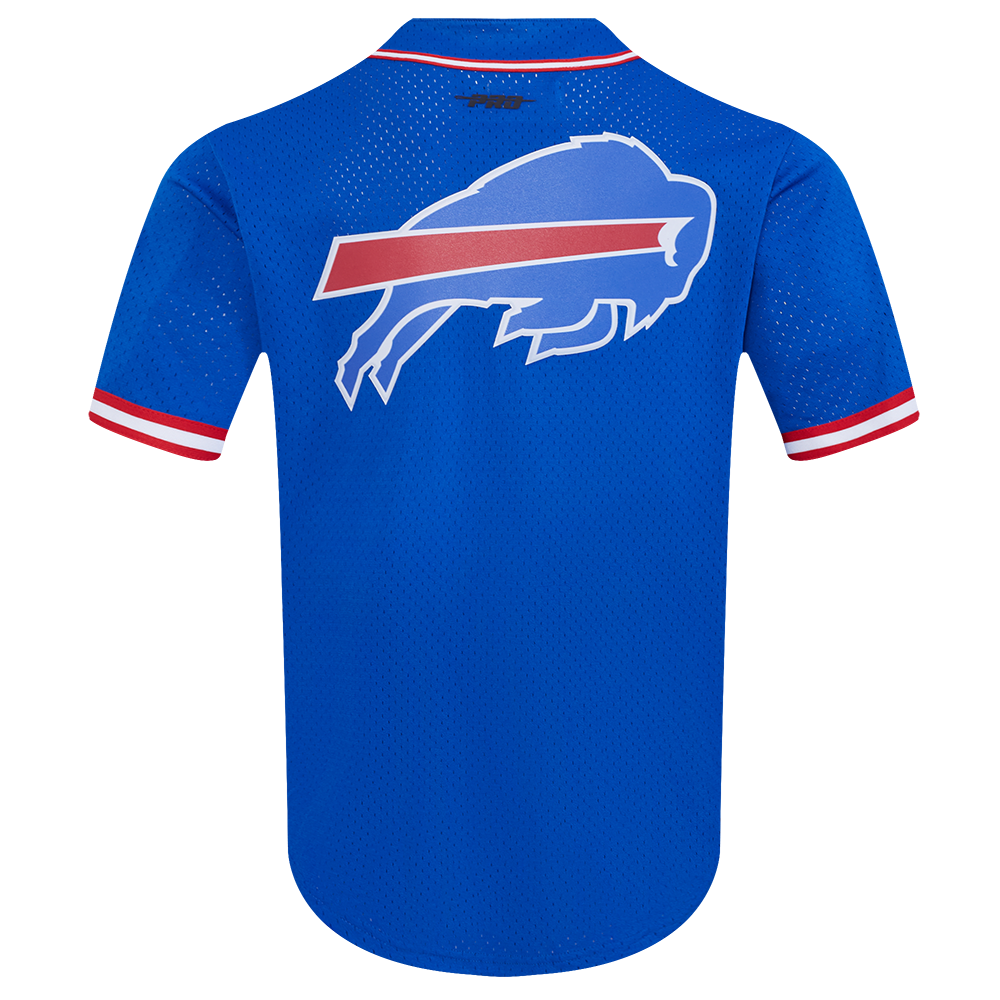 NFL BUFFALO BILLS MESH BUTTON UP SHIRT (ROYAL BLUE/RED)