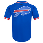 NFL BUFFALO BILLS MESH BUTTON UP SHIRT (ROYAL BLUE/RED)