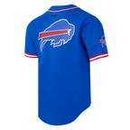 NFL BUFFALO BILLS MESH BUTTON UP SHIRT (ROYAL BLUE/RED)
