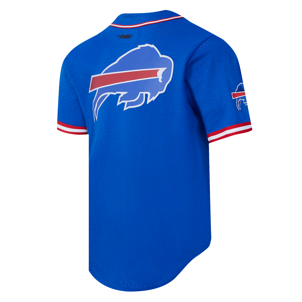NFL BUFFALO BILLS MESH BUTTON UP SHIRT (ROYAL BLUE/RED)