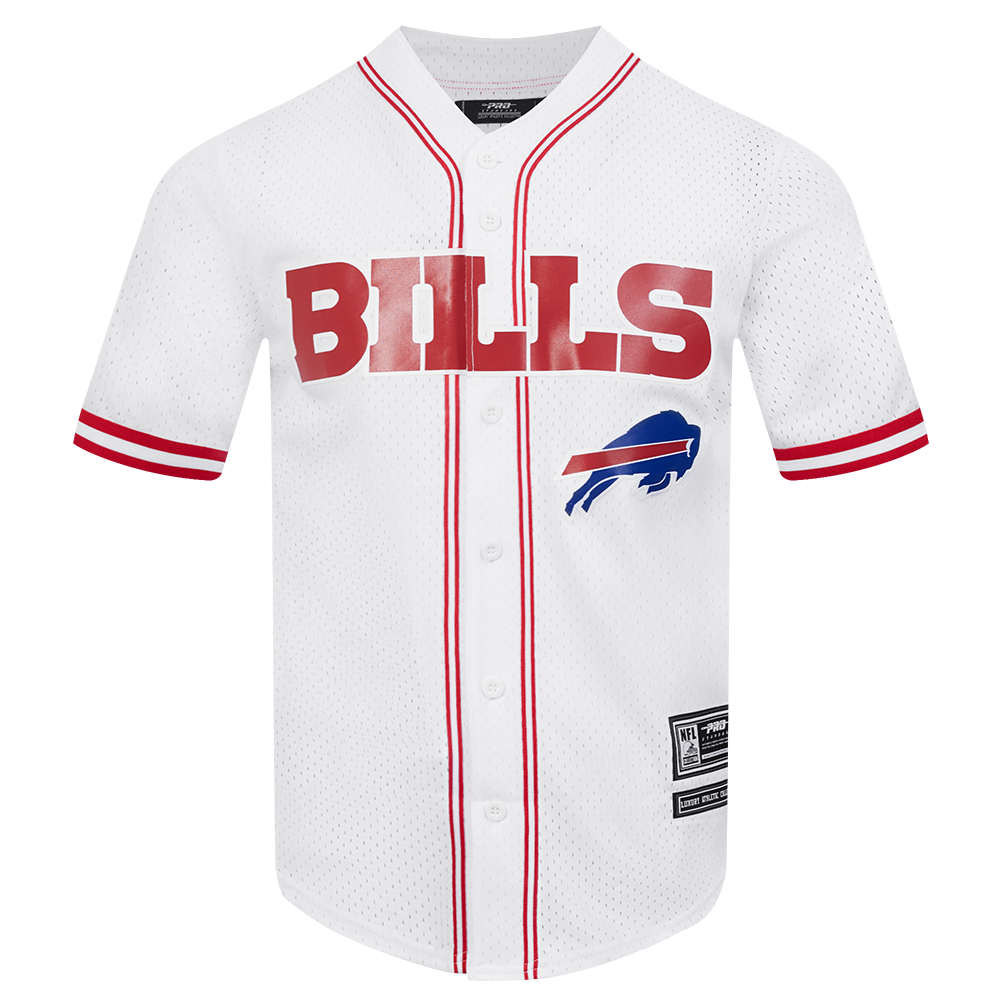 NFL BUFFALO BILLS MESH CHEMISE BOUTONNÉE (BLANC/ROUGE)