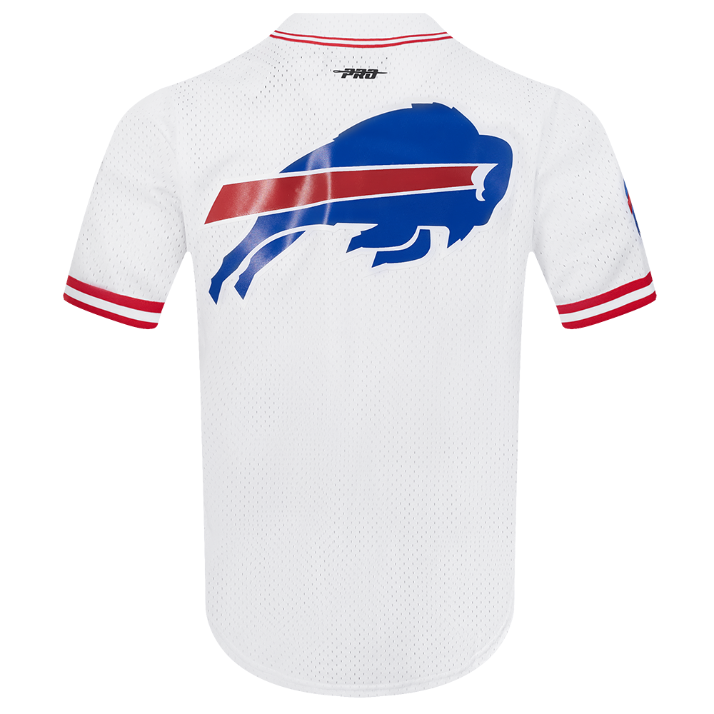 NFL BUFFALO BILLS MESH CHEMISE BOUTONNÉE (BLANC/ROUGE)