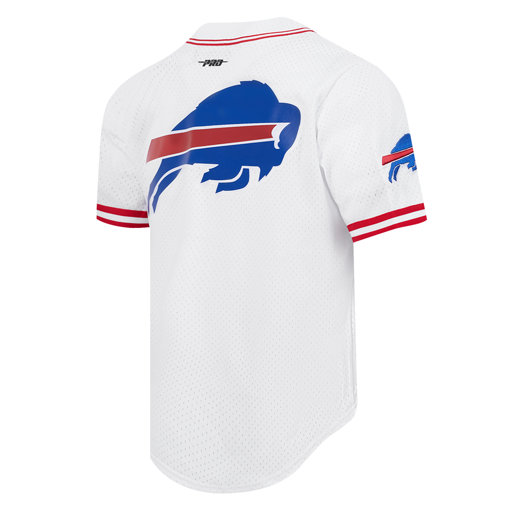 NFL BUFFALO BILLS MESH CHEMISE BOUTONNÉE (BLANC/ROUGE)