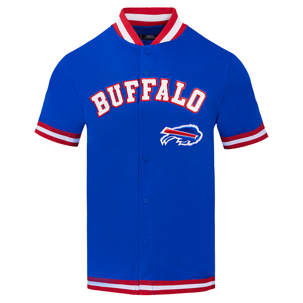 NFL BUFFALO BILLS CLASSIC MEN'S WARM UP JACKET (ROYAL BLUE/RED)