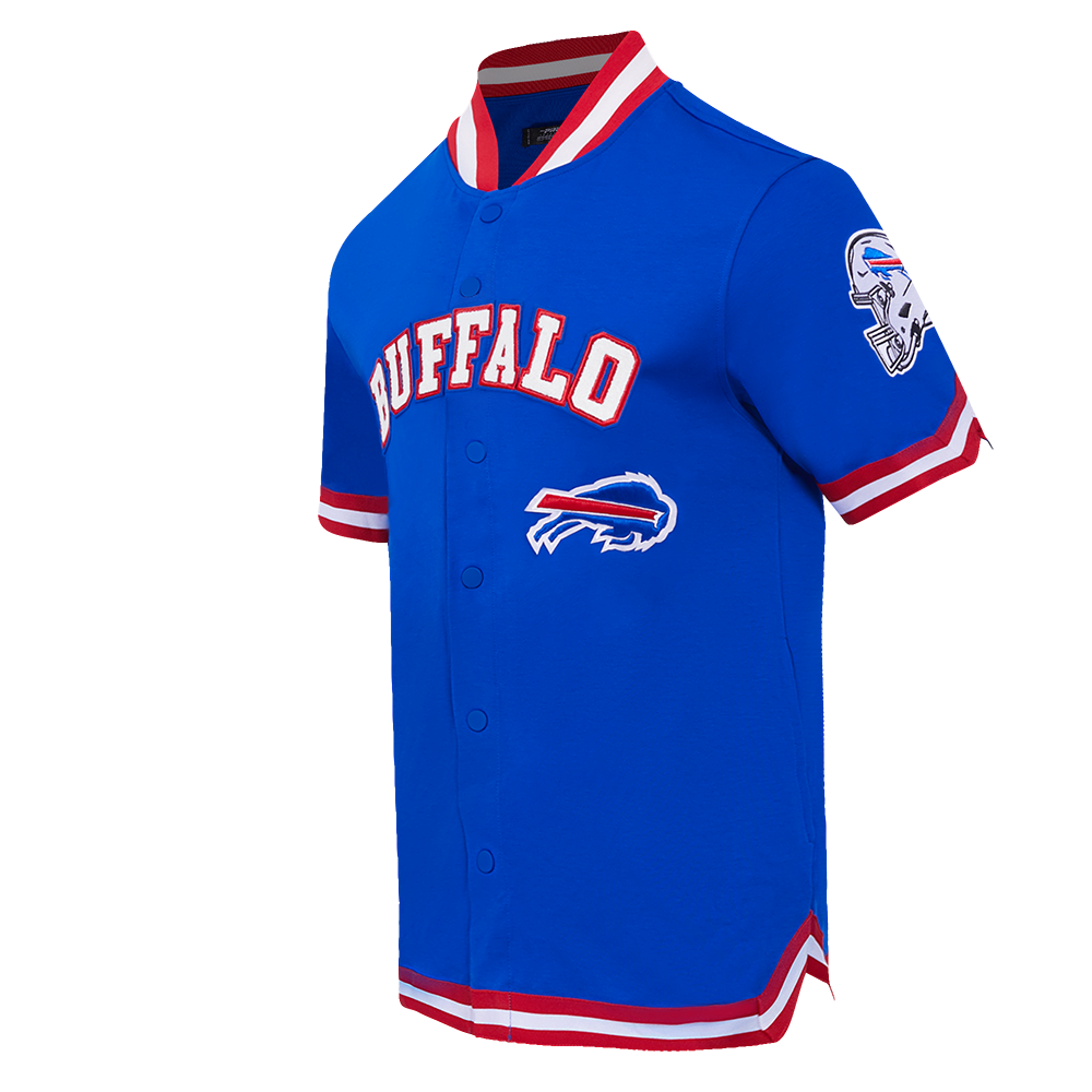 NFL BUFFALO BILLS CLASSIC MEN'S WARM UP JACKET (ROYAL BLUE/RED)