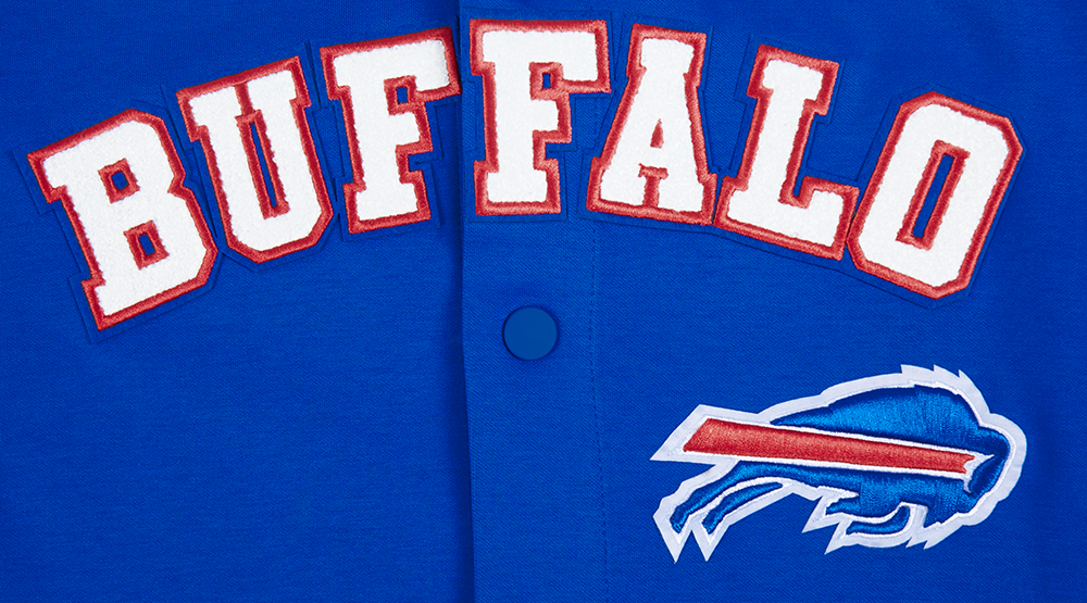 NFL BUFFALO BILLS CLASSIC MEN'S WARM UP JACKET (ROYAL BLUE/RED)