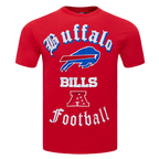 NFL BUFFALO BILLS OLD ENGLISH T-SHIRT POUR HOMME (ROUGE)